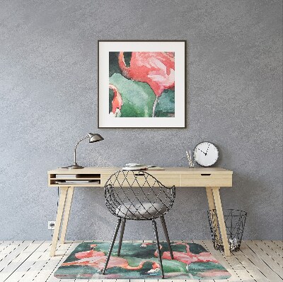 Tapis fauteuil bureau do biura Flamingos peints