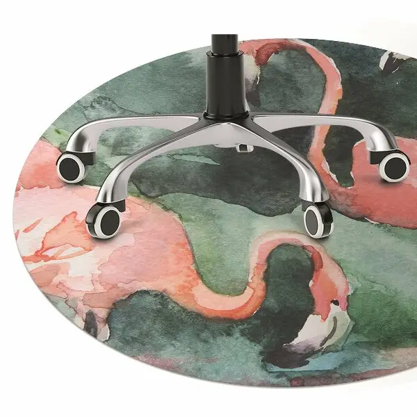 Tapis fauteuil bureau do biura Flamingos peints