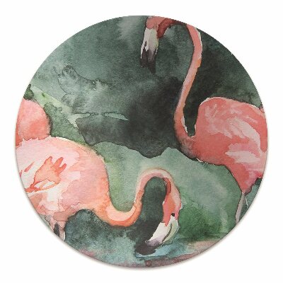 Tapis fauteuil bureau do biura Flamingos peints