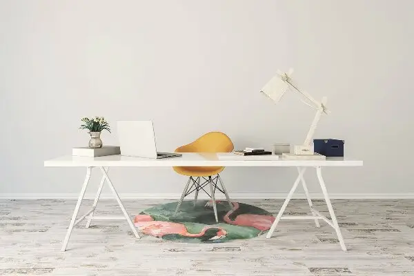 Tapis fauteuil bureau do biura Flamingos peints