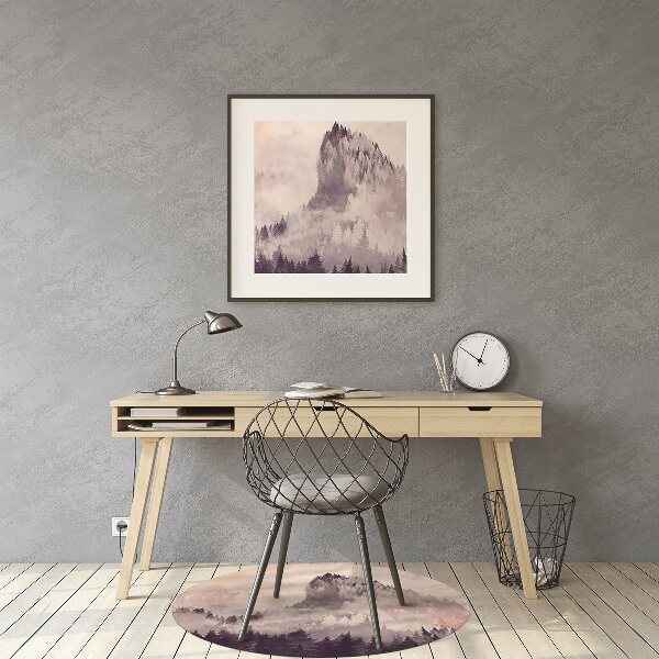 Tapis de chaise Montagne dans la forêt