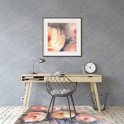 Tapis fauteuil bureau do biura Roses orange