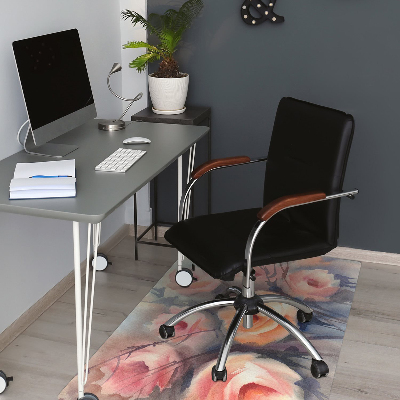 Tapis fauteuil bureau do biura Roses orange