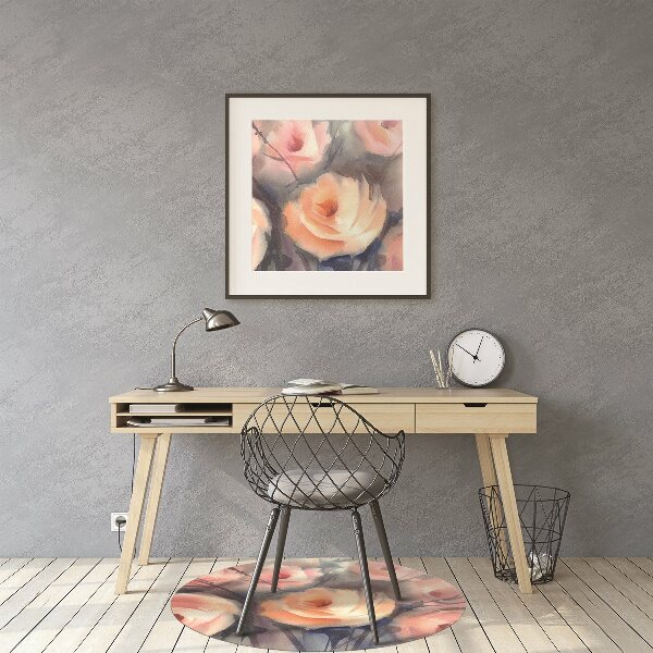 Tapis fauteuil bureau do biura Roses orange