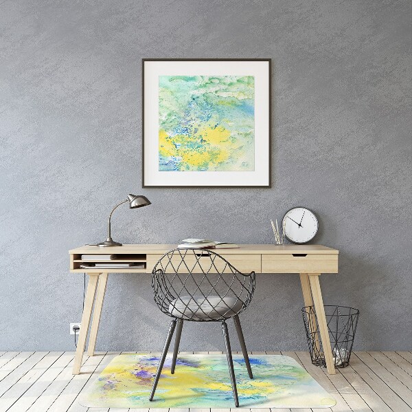 Tapis pour chaise de bureau Taches colorées