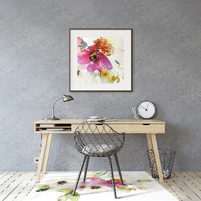 Tapis pour chaise de bureau Bouquet de fleurs