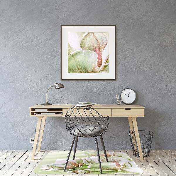 Tapis de chaise de bureau Fleurs de magnolia