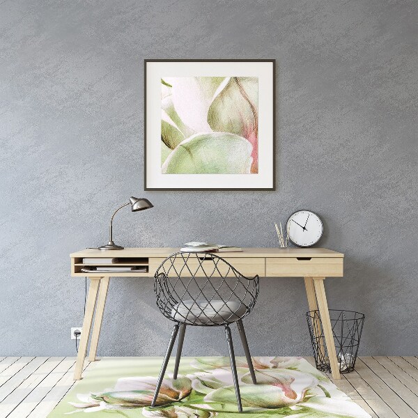 Tapis de chaise de bureau Fleurs de magnolia