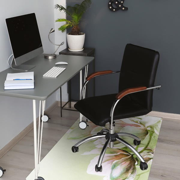 Tapis de chaise de bureau Fleurs de magnolia