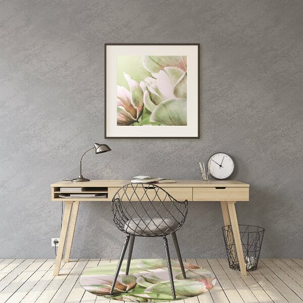 Tapis de chaise de bureau Fleurs de magnolia