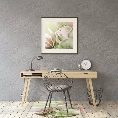 Tapis de chaise de bureau Fleurs de magnolia