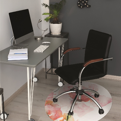 Tapis de chaise de bureau Fleurs aquarelles