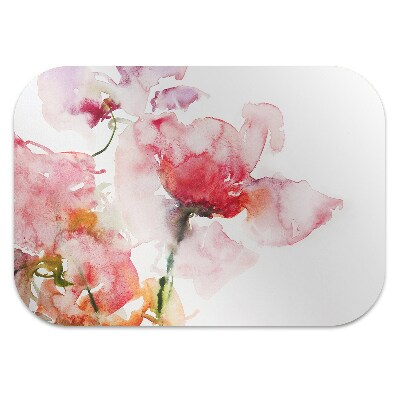 Tapis de chaise de bureau Fleurs aquarelles