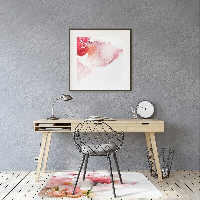 Tapis de chaise de bureau Fleurs aquarelles