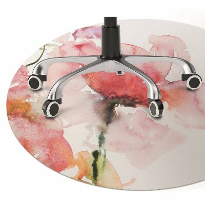 Tapis de chaise de bureau Fleurs aquarelles