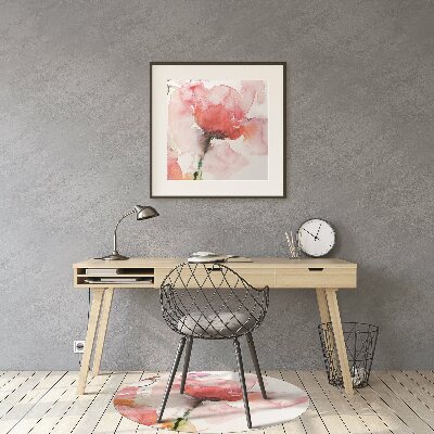 Tapis de chaise de bureau Fleurs aquarelles