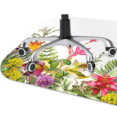 Tapis pour chaise de bureau Plantes tropicales