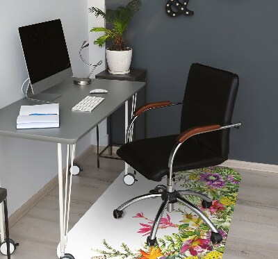 Tapis pour chaise de bureau Plantes tropicales