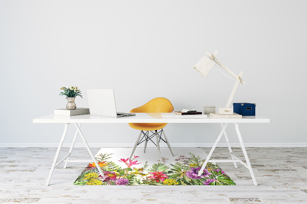 Tapis pour chaise de bureau Plantes tropicales