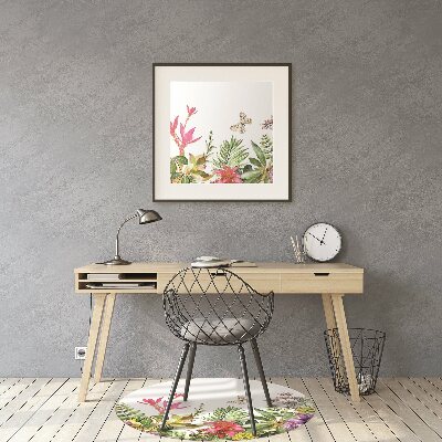 Tapis pour chaise de bureau Plantes tropicales