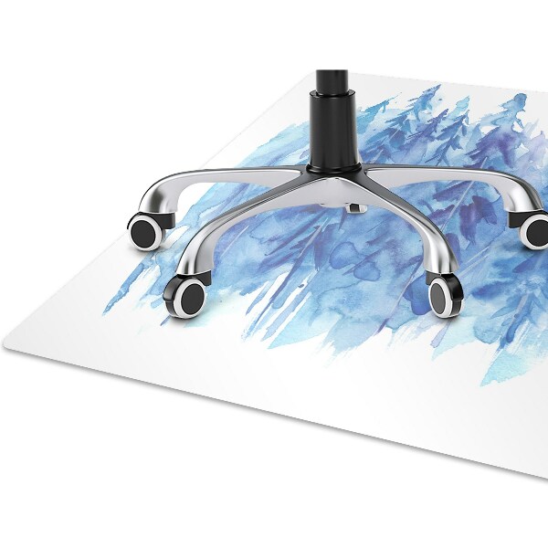 Tapis protection sol Forêt d'hiver aquarelle