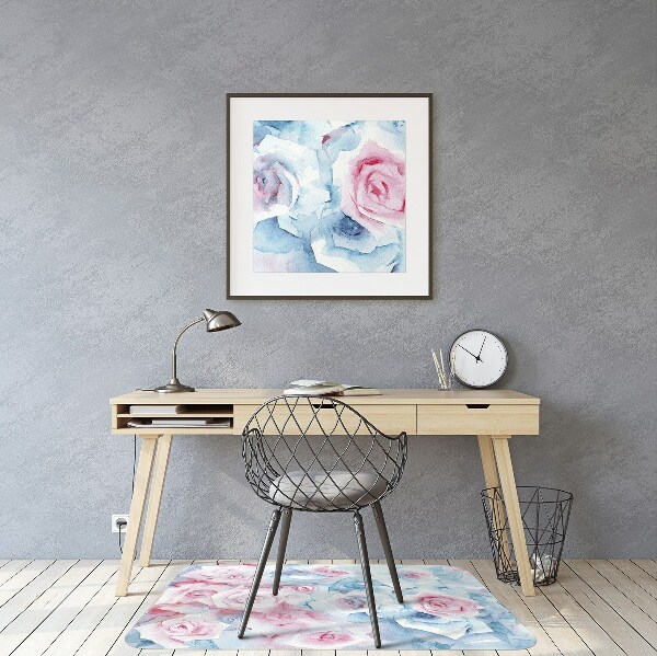 Tapis protège sol Fleurs pastel