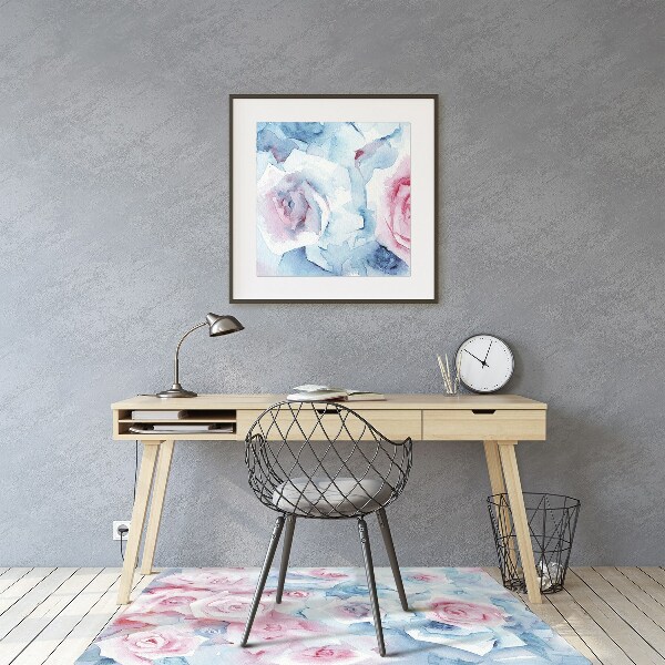 Tapis protège sol Fleurs pastel