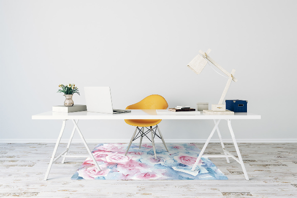 Tapis protège sol Fleurs pastel