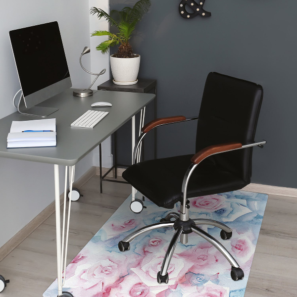Tapis protège sol Fleurs pastel