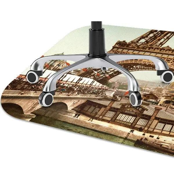 Tapis pour chaise de bureau Tour rétro Eiffel