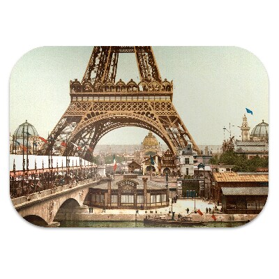 Tapis pour chaise de bureau Tour rétro Eiffel