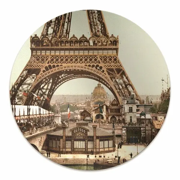 Tapis pour chaise de bureau Tour rétro Eiffel