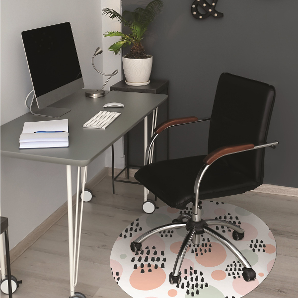 Tapis de chaise de bureau Points colorés