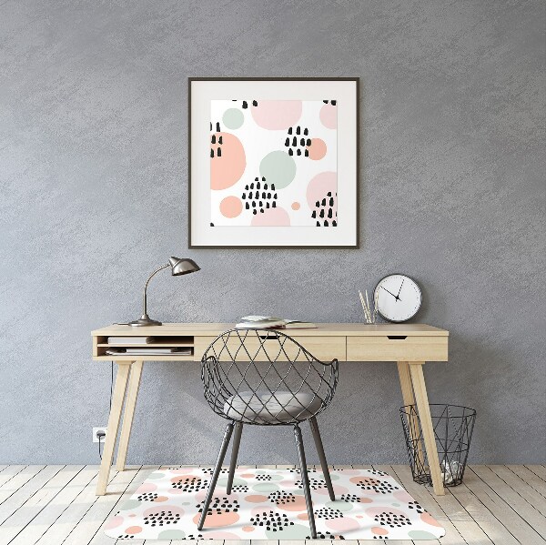 Tapis de chaise de bureau Points colorés