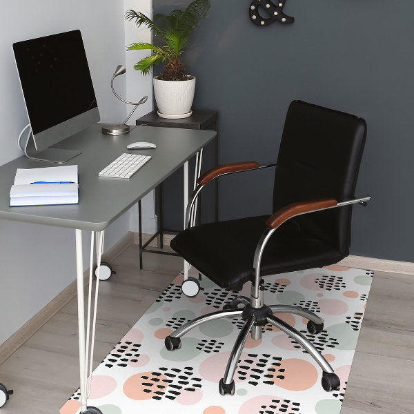 Tapis de chaise de bureau Points colorés