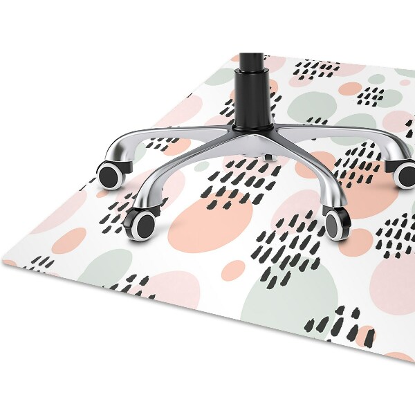 Tapis de chaise de bureau Points colorés