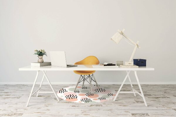 Tapis de chaise de bureau Points colorés