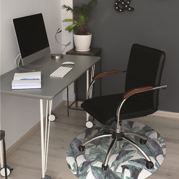 Tapis fauteuil bureau do biura Feuilles exotiques
