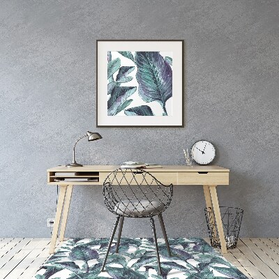 Tapis fauteuil bureau do biura Feuilles exotiques