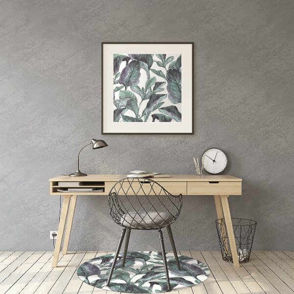 Tapis fauteuil bureau do biura Feuilles exotiques