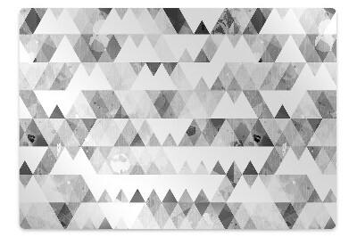 Tapis protection sol Modèle de triangles gris