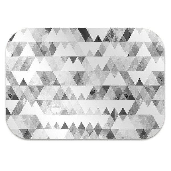 Tapis protection sol Modèle de triangles gris
