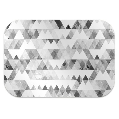 Tapis protection sol Modèle de triangles gris