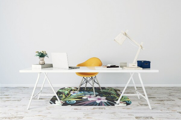 Tapis pour chaise de bureau Caméléon bleu