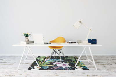 Tapis pour chaise de bureau Caméléon bleu