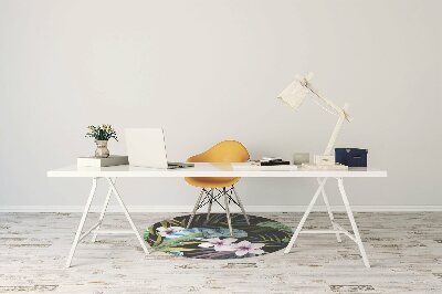 Tapis pour chaise de bureau Caméléon bleu