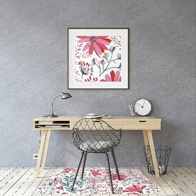 Tapis pour chaise de bureau Motif floral