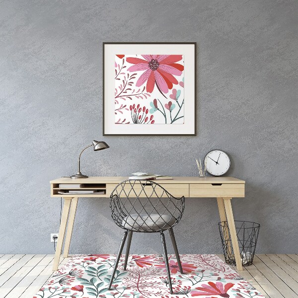 Tapis pour chaise de bureau Motif floral