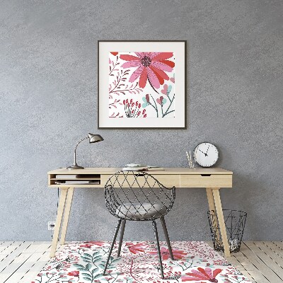 Tapis pour chaise de bureau Motif floral