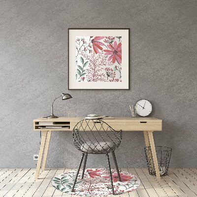 Tapis pour chaise de bureau Motif floral